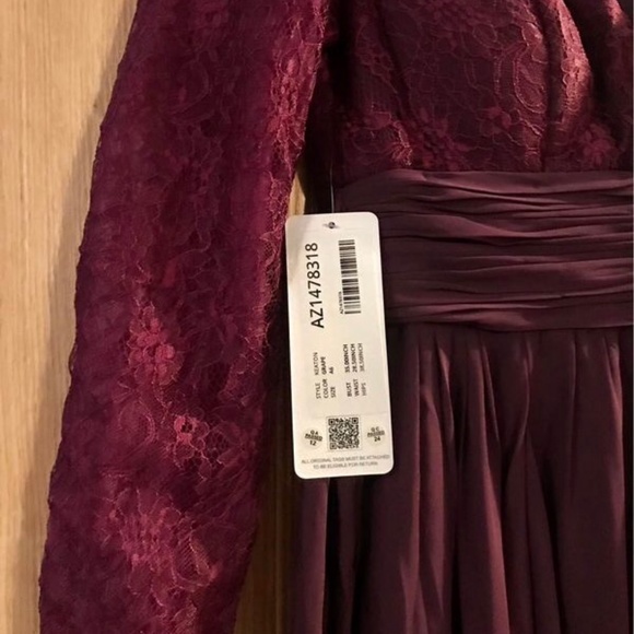 Azazie Bridesmaid or Mother of the Bride Dress, Size 6, NWT,  Color: Grape - Picture 8 of 9